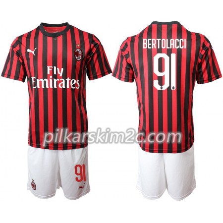 Koszulka AC Milan BERTOLACCI 91 Dziecięca Główna 2019-2020 - Koszulki Piłkarskie